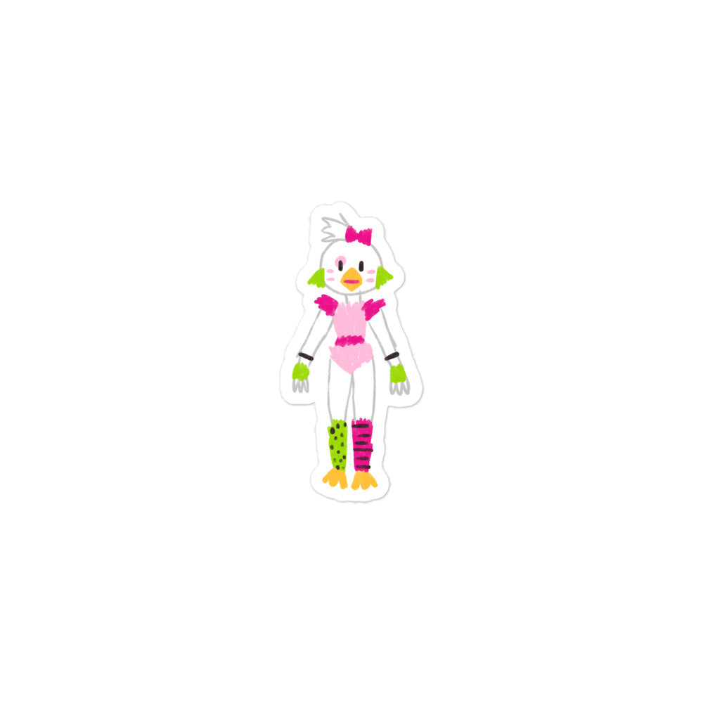 Crayon Drawing - Chica - Sticker