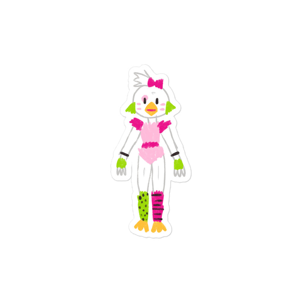 Crayon Drawing - Chica - Sticker