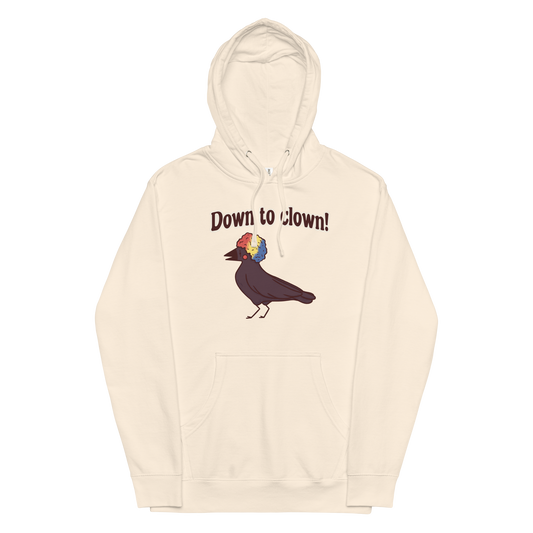 “Down To Clown” Crow Full Color Hoodie - Traveling Toads 