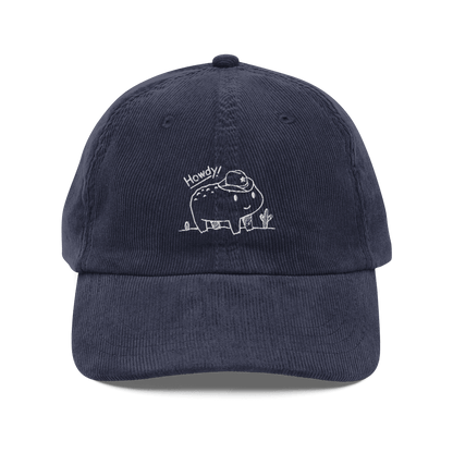 Tomothy Toad "Howdy!" Embroidered Corduroy Hat - Traveling Toads Corduroy Hat