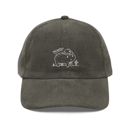 Tomothy Toad "Howdy!" Embroidered Corduroy Hat - Traveling Toads Corduroy Hat